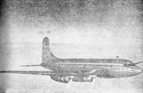 В конце 40-х годов погиб 'Стар Тайгер'. На снимке однотипный с ним п со 'Стар Эриэл' самолет 'Тюдор IV'